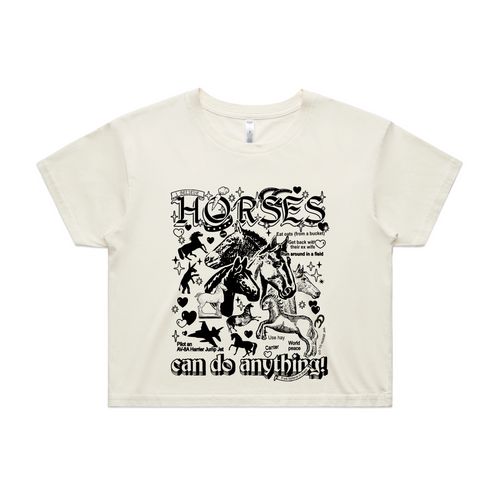 Horses Tee by Lonely Kids Club. All clothing from our T-shirts to our shorts and hoodies are ethically made, and printed packed and shipped from Sydney.
