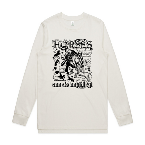 Horses Tee by Lonely Kids Club. All clothing from our T-shirts to our shorts and hoodies are ethically made, and printed packed and shipped from Sydney.