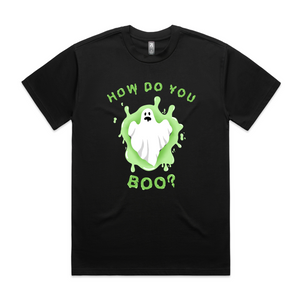How Do You Boo Tee by Lonely Kids Club. All clothing from our T-shirts to our shorts and hoodies are ethically made, and printed packed and shipped from Sydney.