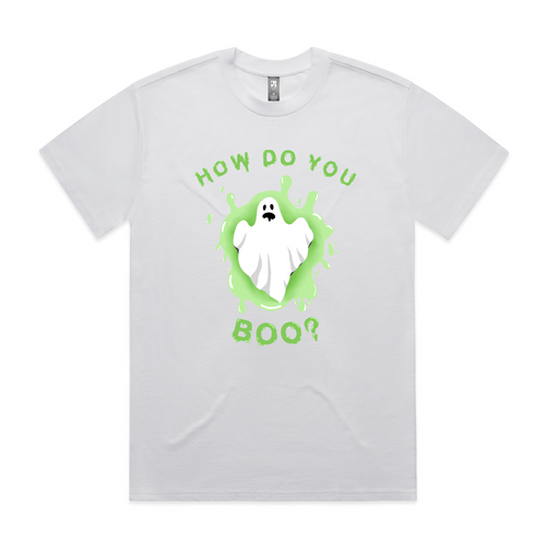 How Do You Boo Tee by Lonely Kids Club. All clothing from our T-shirts to our shorts and hoodies are ethically made, and printed packed and shipped from Sydney.