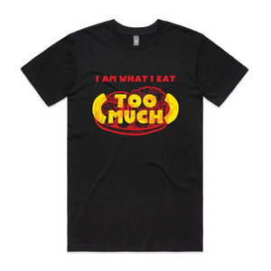 I Am What I Eat Tee by Lonely Kids Club. All clothing from our T-shirts to our shorts and hoodies are ethically made, and printed packed and shipped from Sydney.