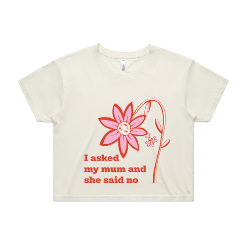 I Asked My Mum Tee by Lonely Kids Club. All clothing from our T-shirts to our shorts and hoodies are ethically made, and printed packed and shipped from Sydney.