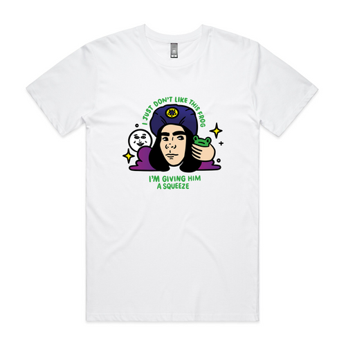 I Don't Like This Frog Tee by Lonely Kids Club. All clothing from our T-shirts to our shorts and hoodies are ethically made, and printed packed and shipped from Sydney.