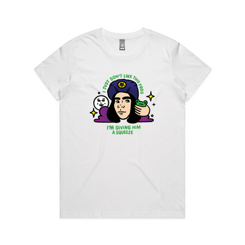 I Don't Like This Frog Tee by Lonely Kids Club. All clothing from our T-shirts to our shorts and hoodies are ethically made, and printed packed and shipped from Sydney.
