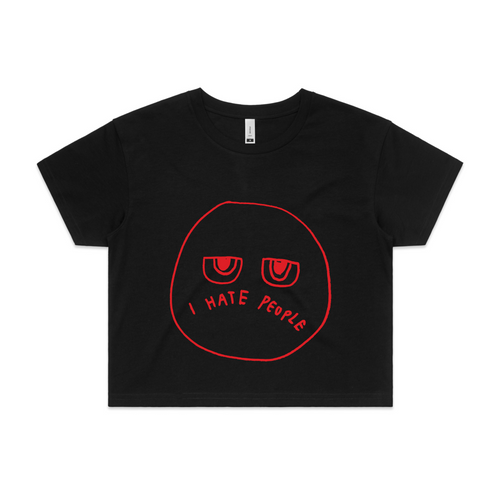 I Hate People Tee by Lonely Kids Club. All clothing from our T-shirts to our shorts and hoodies are ethically made, and printed packed and shipped from Sydney.
