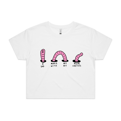 I Make My Mum Sad Tee by Lonely Kids Club. All clothing from our T-shirts to our shorts and hoodies are ethically made, and printed packed and shipped from Sydney.