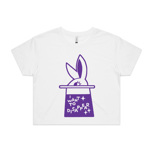 I Want To Disappear Tee by Lonely Kids Club. All clothing from our T-shirts to our shorts and hoodies are ethically made, and printed packed and shipped from Sydney.