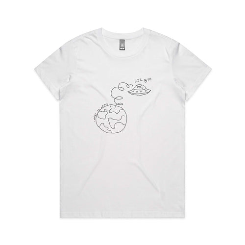 I Want To Leave Tee by Lonely Kids Club. All clothing from our T-shirts to our shorts and hoodies are ethically made, and printed packed and shipped from Sydney.