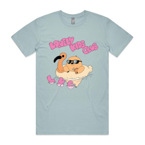 Ibis Floatie Tee by Lonely Kids Club. All clothing from our T-shirts to our shorts and hoodies are ethically made, and printed packed and shipped from Sydney.