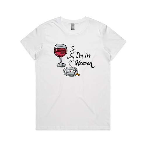 I'm In Heaven Tee by Lonely Kids Club. All clothing from our T-shirts to our shorts and hoodies are ethically made, and printed packed and shipped from Sydney.