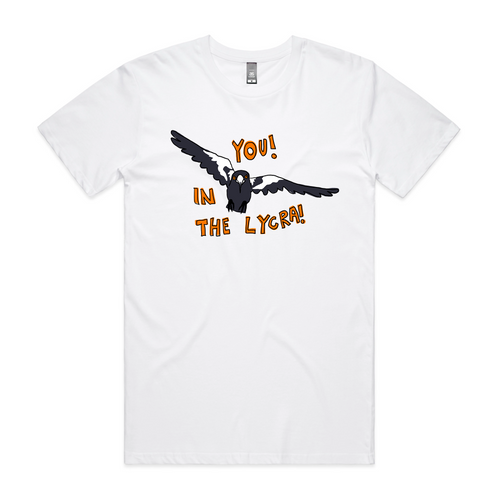 In The Lycra Tee by Lonely Kids Club. All clothing from our T-shirts to our shorts and hoodies are ethically made, and printed packed and shipped from Sydney.