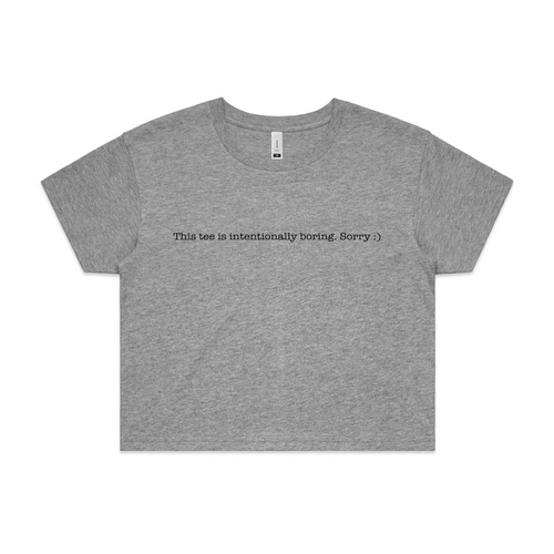 Intentionally Boring Tee by Lonely Kids Club. All clothing from our T-shirts to our shorts and hoodies are ethically made, and printed packed and shipped from Sydney.