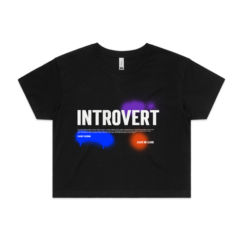 Introvert Tee by Lonely Kids Club. All clothing from our T-shirts to our shorts and hoodies are ethically made, and printed packed and shipped from Sydney.