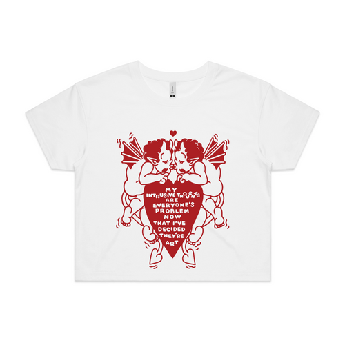 Intrusive Thoughts Tee by Lonely Kids Club. All clothing from our T-shirts to our shorts and hoodies are ethically made, and printed packed and shipped from Sydney.