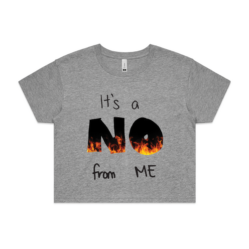 It's A No From Me Tee by Lonely Kids Club. All clothing from our T-shirts to our shorts and hoodies are ethically made, and printed packed and shipped from Sydney.