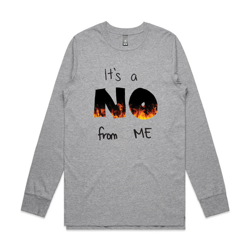 It's A No From Me Tee by Lonely Kids Club. All clothing from our T-shirts to our shorts and hoodies are ethically made, and printed packed and shipped from Sydney.