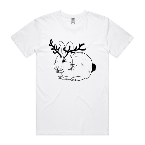 Jackalope Tee by Lonely Kids Club. All clothing from our T-shirts to our shorts and hoodies are ethically made, and printed packed and shipped from Sydney.