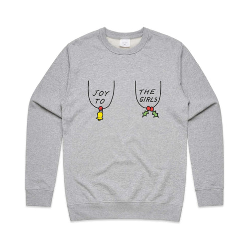 Joy To The Girls Jumper by Lonely Kids Club. All clothing from our T-shirts to our shorts and hoodies are ethically made, and printed packed and shipped from Sydney.
