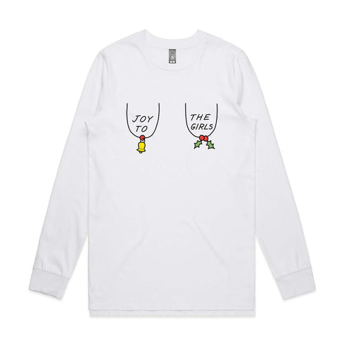 Joy To The Girls Tee by Lonely Kids Club. All clothing from our T-shirts to our shorts and hoodies are ethically made, and printed packed and shipped from Sydney.