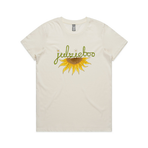 Julzieboo Sunflower Tee by Lonely Kids Club. All clothing from our T-shirts to our shorts and hoodies are ethically made, and printed packed and shipped from Sydney.