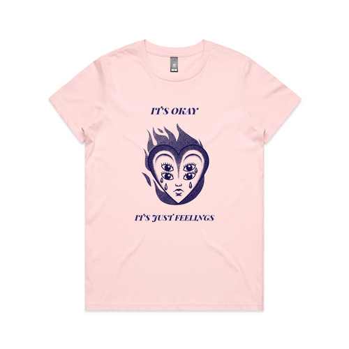 Just Feelings Tee by Lonely Kids Club. All clothing from our T-shirts to our shorts and hoodies are ethically made, and printed packed and shipped from Sydney.