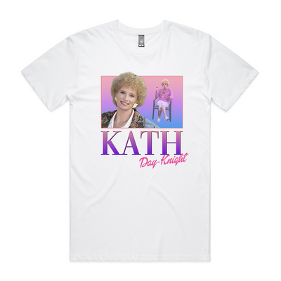 Kath Retro Tee by Lonely Kids Club. All clothing from our T-shirts to our shorts and hoodies are ethically made, and printed packed and shipped from Sydney.