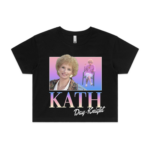 Kath Retro Tee by Lonely Kids Club. All clothing from our T-shirts to our shorts and hoodies are ethically made, and printed packed and shipped from Sydney.