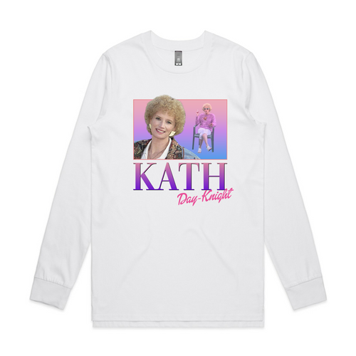 Kath Retro Tee by Lonely Kids Club. All clothing from our T-shirts to our shorts and hoodies are ethically made, and printed packed and shipped from Sydney.