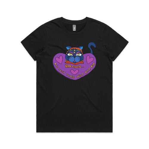 Katrina Tee by Lonely Kids Club. All clothing from our T-shirts to our shorts and hoodies are ethically made, and printed packed and shipped from Sydney.