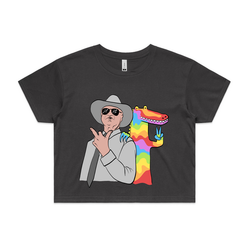 Katter & Krok Tee by Lonely Kids Club. All clothing from our T-shirts to our shorts and hoodies are ethically made, and printed packed and shipped from Sydney.