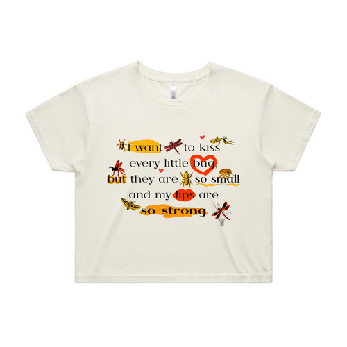 Kiss Bugs Tee by Lonely Kids Club. All clothing from our T-shirts to our shorts and hoodies are ethically made, and printed packed and shipped from Sydney.
