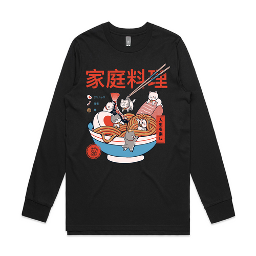 Mini Kitty Ramen Tee by Lonely Kids Club. All clothing from our T-shirts to our shorts and hoodies are ethically made, and printed packed and shipped from Sydney.