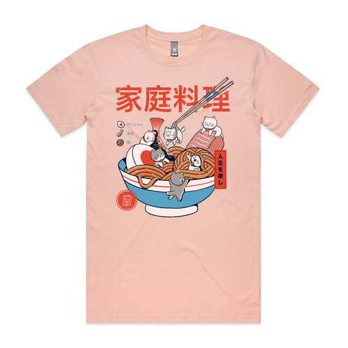 Mini Kitty Ramen Tee by Lonely Kids Club. All clothing from our T-shirts to our shorts and hoodies are ethically made, and printed packed and shipped from Sydney.