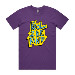 Kool 2 Be Kind Tee by Lonely Kids Club. All clothing from our T-shirts to our shorts and hoodies are ethically made, and printed packed and shipped from Sydney.