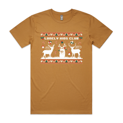 LKC Xmas Tee by Lonely Kids Club. All clothing from our T-shirts to our shorts and hoodies are ethically made, and printed packed and shipped from Sydney.