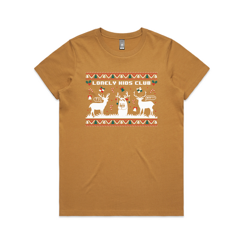 LKC Xmas Tee by Lonely Kids Club. All clothing from our T-shirts to our shorts and hoodies are ethically made, and printed packed and shipped from Sydney.