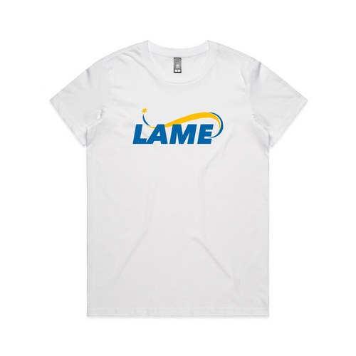 Lame Tee by Lonely Kids Club. All clothing from our T-shirts to our shorts and hoodies are ethically made, and printed packed and shipped from Sydney.