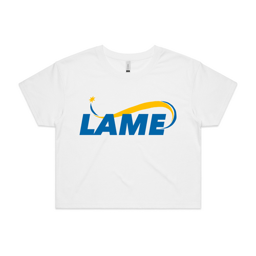 Lame Tee by Lonely Kids Club. All clothing from our T-shirts to our shorts and hoodies are ethically made, and printed packed and shipped from Sydney.