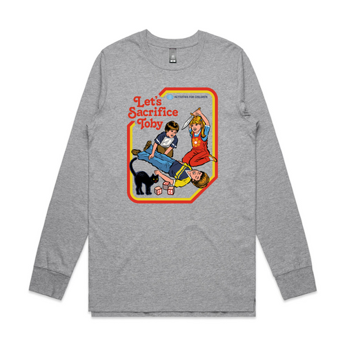 Let's Sacrifice Toby Tee by Lonely Kids Club. All clothing from our T-shirts to our shorts and hoodies are ethically made, and printed packed and shipped from Sydney.