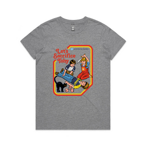 Let's Sacrifice Toby Tee by Lonely Kids Club. All clothing from our T-shirts to our shorts and hoodies are ethically made, and printed packed and shipped from Sydney.