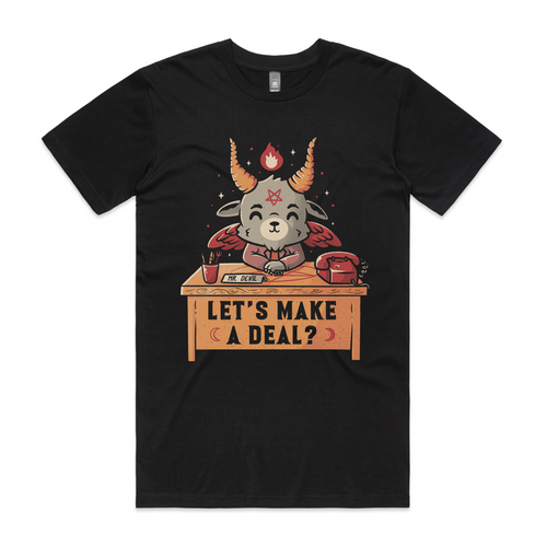 Let's Make A Deal Tee by Lonely Kids Club. All clothing from our T-shirts to our shorts and hoodies are ethically made, and printed packed and shipped from Sydney.