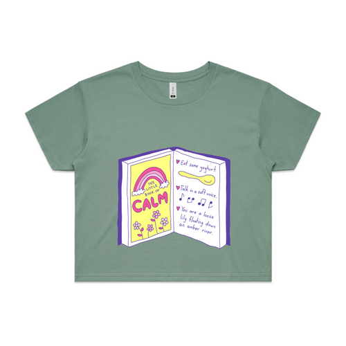 Little Book Of Calm Tee by Lonely Kids Club. All clothing from our T-shirts to our shorts and hoodies are ethically made, and printed packed and shipped from Sydney.