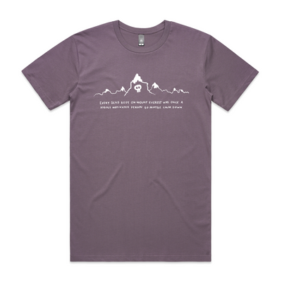 Mount Everest Tee by Lonely Kids Club. All clothing from our T-shirts to our shorts and hoodies are ethically made, and printed packed and shipped from Sydney.