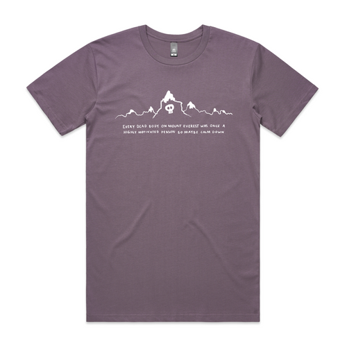 Mount Everest Tee by Lonely Kids Club. All clothing from our T-shirts to our shorts and hoodies are ethically made, and printed packed and shipped from Sydney.