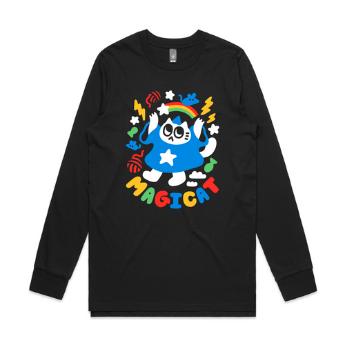 Magicat Tee by Lonely Kids Club. All clothing from our T-shirts to our shorts and hoodies are ethically made, and printed packed and shipped from Sydney.