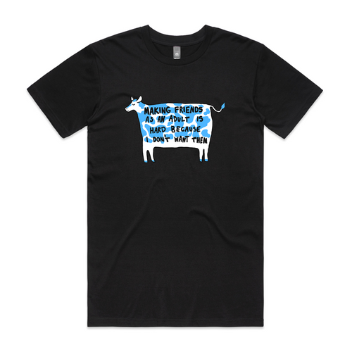 Making Friends Tee by Lonely Kids Club. All clothing from our T-shirts to our shorts and hoodies are ethically made, and printed packed and shipped from Sydney.