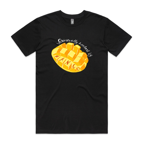 Spiritually Healed By Mango Tee by Lonely Kids Club. All clothing from our T-shirts to our shorts and hoodies are ethically made, and printed packed and shipped from Sydney.