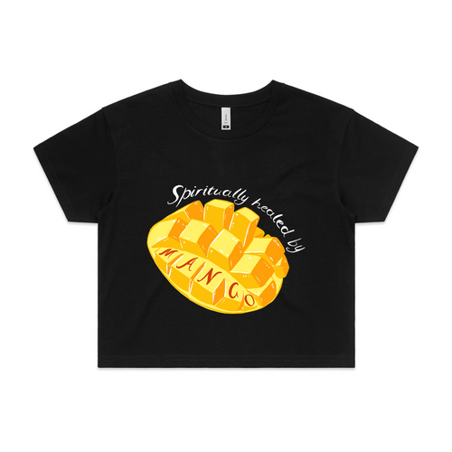 Spiritually Healed By Mango Tee by Lonely Kids Club. All clothing from our T-shirts to our shorts and hoodies are ethically made, and printed packed and shipped from Sydney.