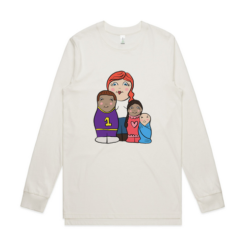 Modern Matryoshkas Tee by Lonely Kids Club. All clothing from our T-shirts to our shorts and hoodies are ethically made, and printed packed and shipped from Sydney.