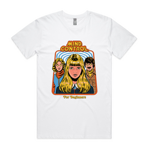 Mind Control For Beginners Tee by Lonely Kids Club. All clothing from our T-shirts to our shorts and hoodies are ethically made, and printed packed and shipped from Sydney.